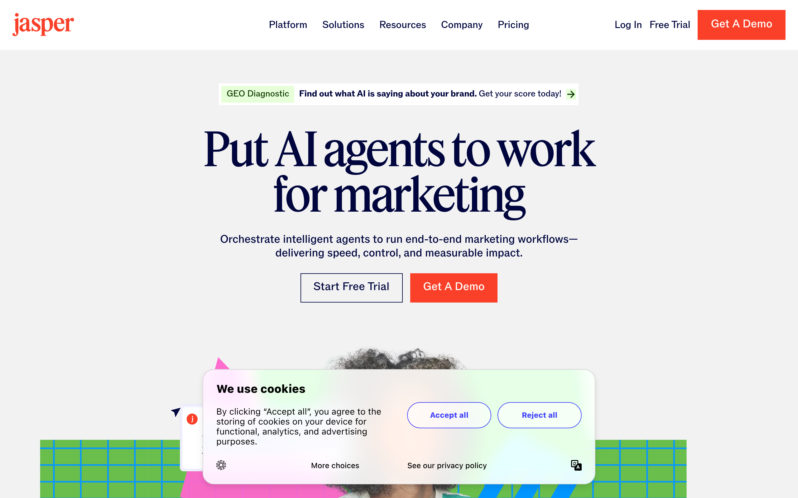Put AI agents to work for marketing | Jasper