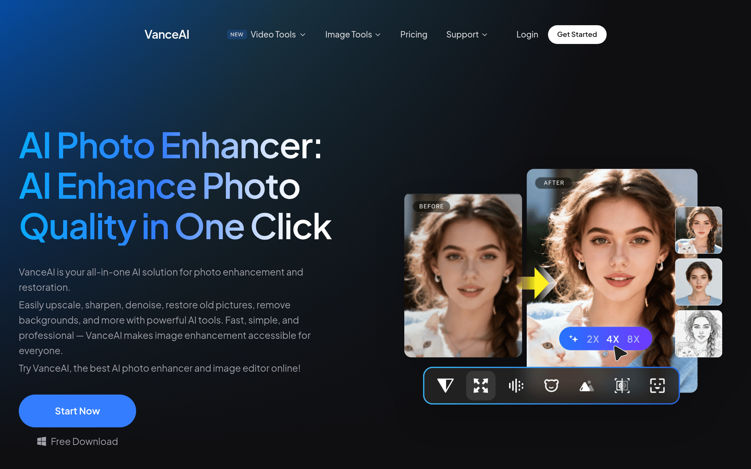 VanceAI | AI Photo Enhancement, Generation &amp; Editing Tools Provider