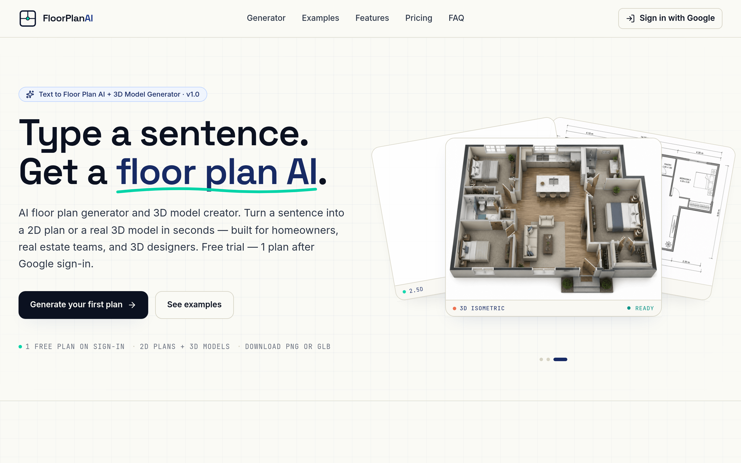 Floor Plan AI Generator – Create 2D Plans &amp; 3D Models