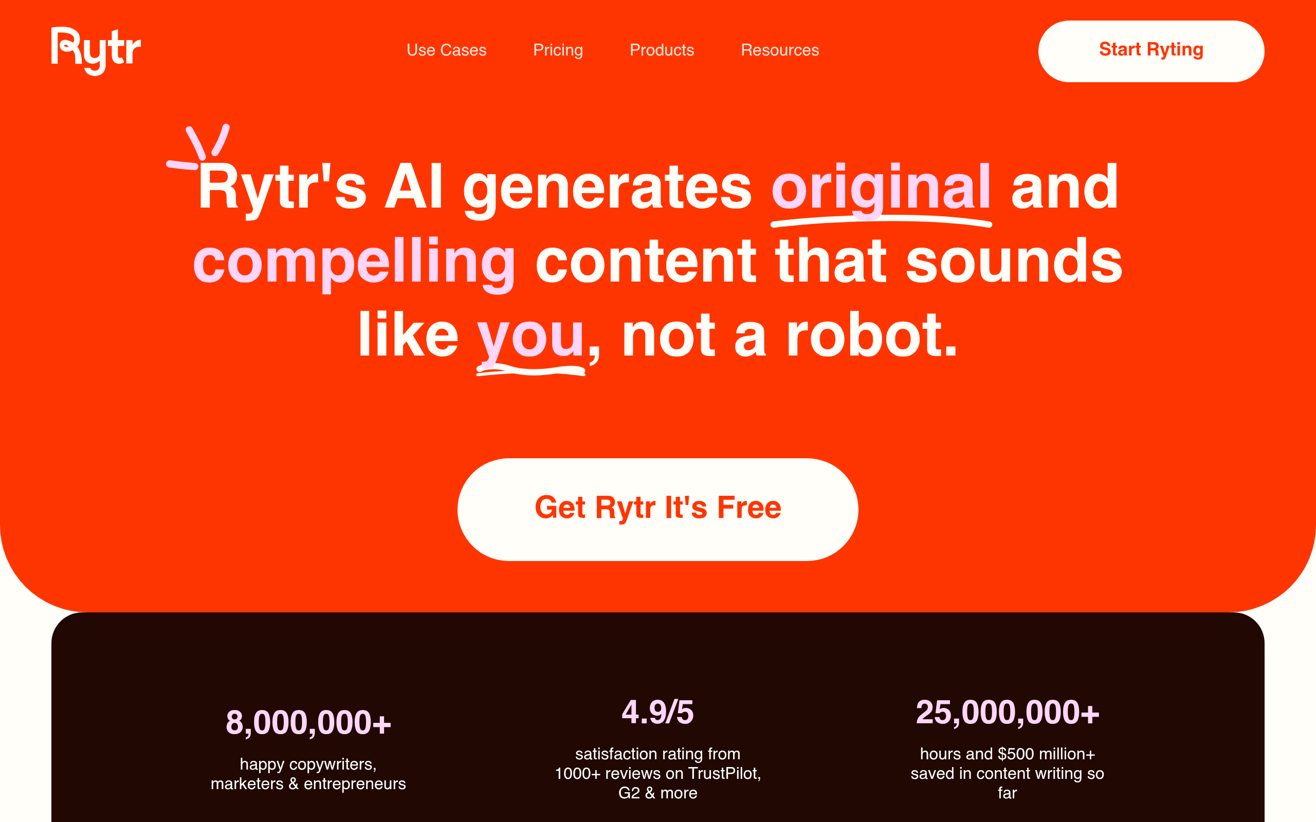 Free AI Writer, Content Generator &amp; Writing Assistant | Rytr