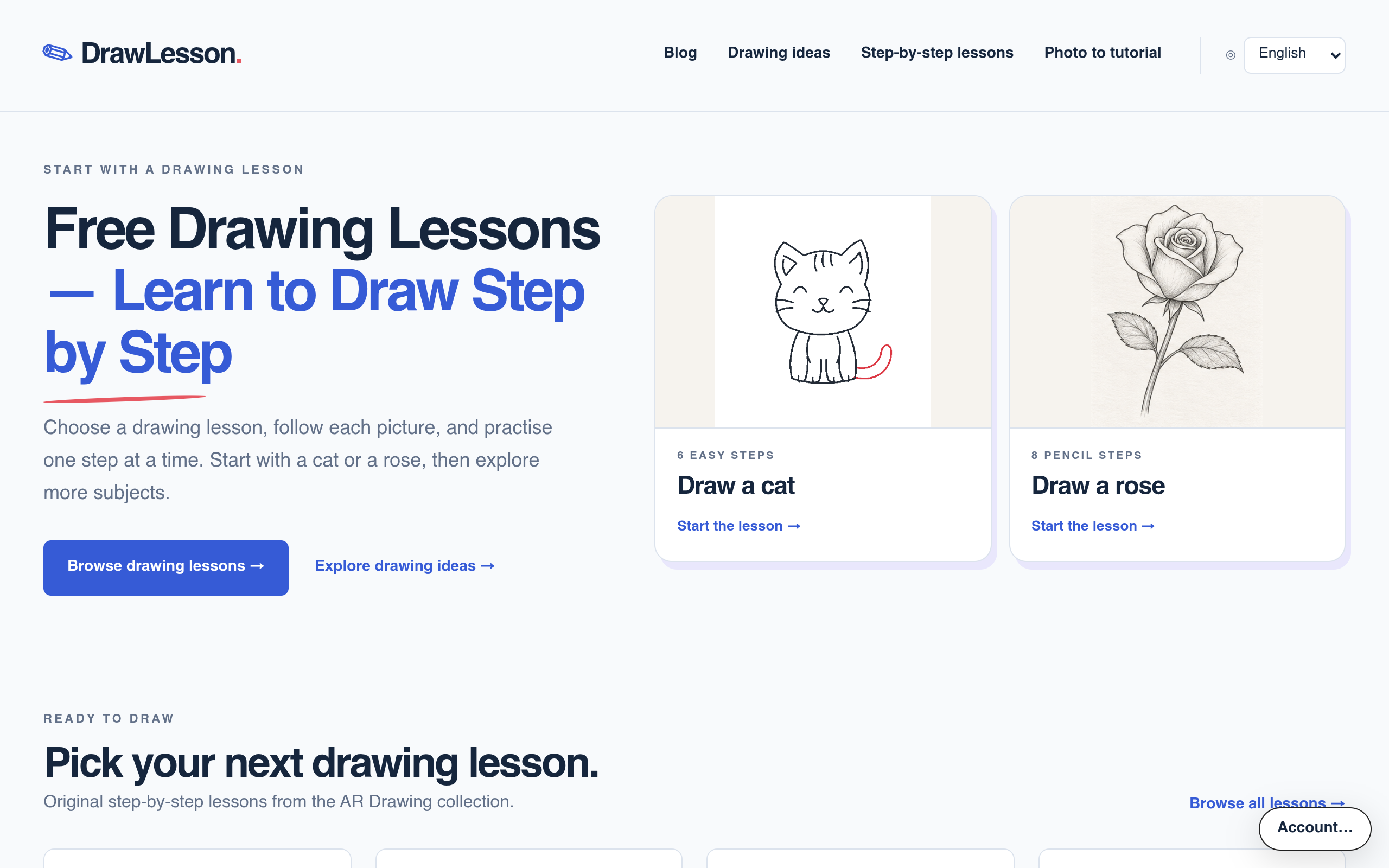 Drawing Lessons — Free Step-by-Step Tutorials | DrawLesson