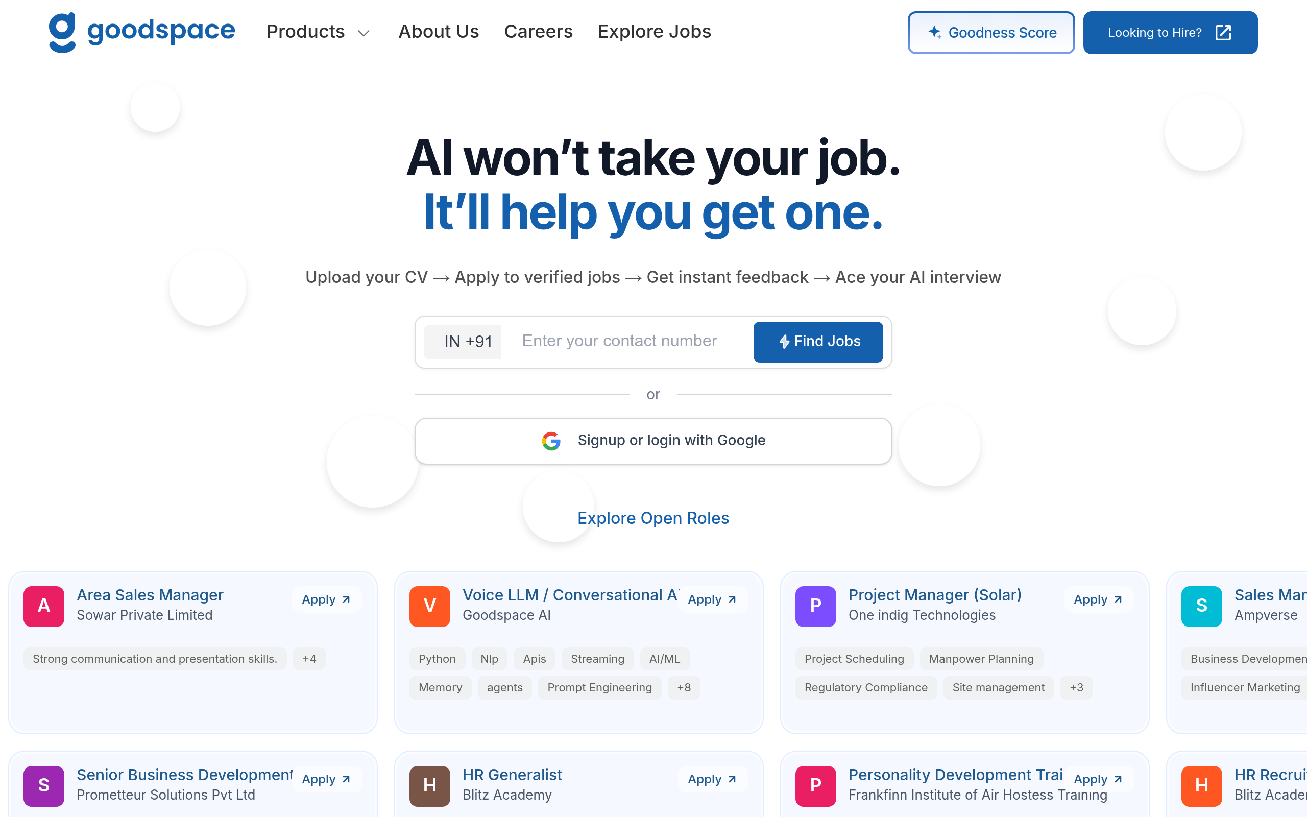 Jobs Near Me - Apply Online &amp; Get Instant Interview Calls | GoodSpace